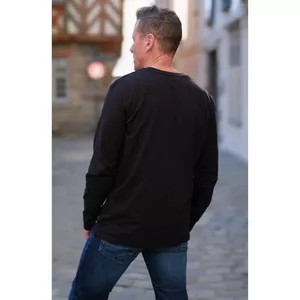 Image produit T-shirt manches longues homme en coton BIO - Noir - Sans broderie sur Shopetic