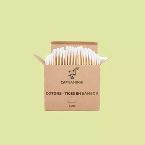 Image produit Cotons-tiges en bambou : Boîte de 200 sur Shopetic