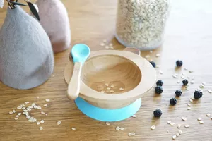 Image produit Set de repas bébé panda en bambou sur Shopetic