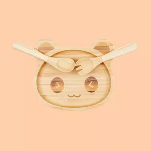 Image produit Set de repas pour enfant en bambou sur Shopetic