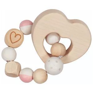 Image produit Hochet flexible en bois perles & Cœur sur Shopetic