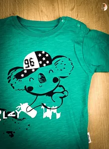 Image produit T-shirt turquoise koala garçon sur Shopetic