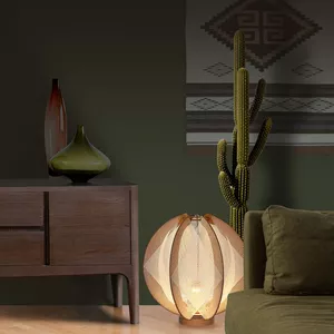 Image produit Lampe sur socle en bois et coton ASTROFI sur Shopetic