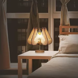 Image produit Lampe sur pied en bois et coton NOTOCA sur Shopetic