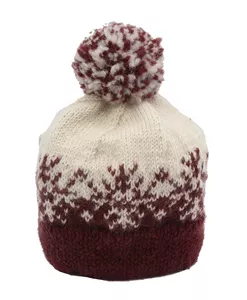 Image produit Bonnet en laine flocon rouge sur Shopetic
