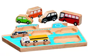 Image produit Puzzle en bois ferry + 6 véhicules sur Shopetic