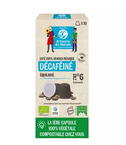 Image produit Capsules café déca bio 50g x10 capsules sur Shopetic