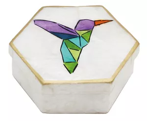 Image produit Boîte hexagonale colibri sur Shopetic