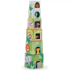 Image produit Cubes Gigognes Empilables bois Jungle & Animaux de la Savane  - Cubes empilables sur Shopetic