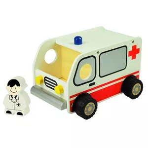 Image produit Jouets en bois Ambulance  - Ambulance en bois sur Shopetic