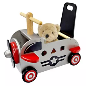 Image produit Chariot de marche en bois 3 en 1 Camion Avion  - Chariot de marche en bois sur Shopetic