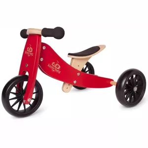 Image produit Tricycle évolutif Draisienne en bois 2 en 1 Tiny Tot 10" Rouge Cerise  - Draisienne évolutive sur Shopetic