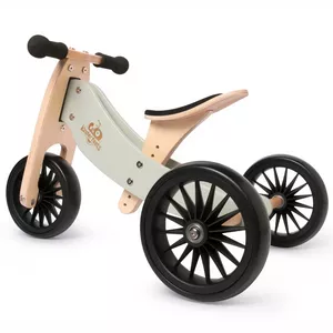Image produit Tricycle évolutif Draisienne en bois 2 en 1 Tiny Tot Plus 12" Silver Vert  - Tricycle Bois sur Shopetic