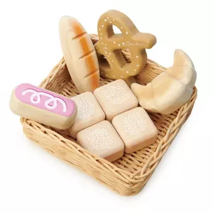 Image produit Dinette en bois Boulanger et Panier en Osier - Jouets bébé Bio sur Shopetic