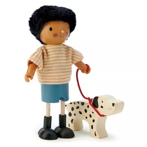 Image produit Figurine Maison de Poupées Mr Forrester et son chien - Jouets en bois sur Shopetic