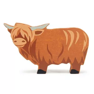 Image produit Figurine en bois Animaux de la ferme Vache écossaise 11 cm  - Jouets en bois sur Shopetic