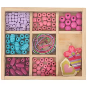 Image produit Set 190 Perles à enfiler Kit de bricolage compact  - Jouets en bois sur Shopetic