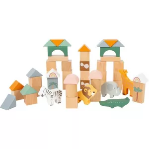 Image produit Jouet en Bois Baril de 50 cubes Safari  - Cubes en bois sur Shopetic