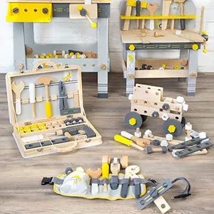 Image produit Jouets en bois Set de construction 67 pièces Miniwob  - Jouets bricolage sur Shopetic