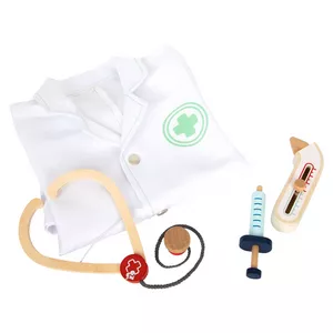 Image produit Set de jeu et blouse de médecin  - Jouets en bois sur Shopetic