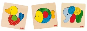 Image produit Puzzle animaux 3 pièces - Jouet en bois sur Shopetic