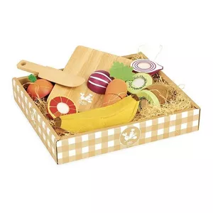 Image produit Dinette Set de Fruits & Légumes à découper - Jouets d'imitation en bois sur Shopetic