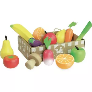 Image produit Set de Fruits & Légumes 'Jour de Marché' Marchande - Jouets d'imitation en bois sur Shopetic