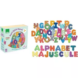 Image produit Set 56 Magnets Lettres en bois 'Alphabet Majuscule' - Jouets en bois sur Shopetic