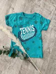 Image produit T-shirt turquoise tennis sur Shopetic