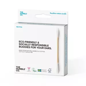 Image produit Boîte 100 Cotons-Tige Bambou & Coton Bio  - Cosmétiques Hygiène écologique sur Shopetic