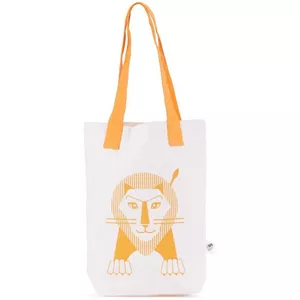 Image produit Sac 'Tote Bag' Jaune motif Lion coton Bio GOTS 35cm  - Papeterie écologique sur Shopetic