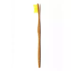 Image produit Brosse à dents en Bambou Adulte Souple Jaune - Hygiène écologique sur Shopetic
