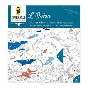 Image produit Loisirs Créatifs 'Mes posters à colorier' L'océan - Jouets écolos sur Shopetic
