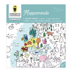 Image produit Loisirs Créatifs 'Mes posters à colorier'' Mappemonde - Jouets écolos sur Shopetic