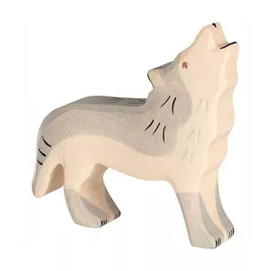 Image produit Figurine en bois Loup hurlant - Jouets en bois sur Shopetic