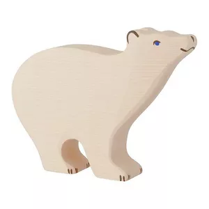 Image produit Figurine en bois L'Ours Blanc Animaux Polaires - Jouets en bois sur Shopetic