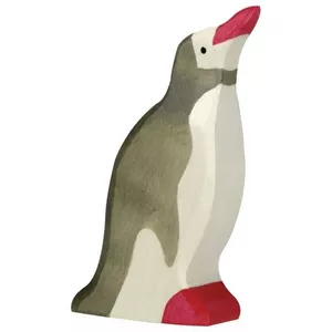 Image produit Figurine en bois Animaux Polaires Pingouin tête haute - Jouets en bois sur Shopetic