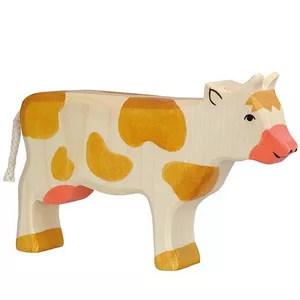 Image produit Figurine en bois Vache Marron Animaux de la ferme - Jouets en bois sur Shopetic