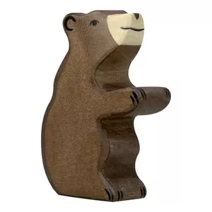 Image produit Figurine en bois Animaux de la Forêt Petit ours brun assis - Jouets en bois sur Shopetic
