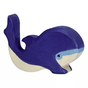 Image produit Figurine en bois Animaux marins Baleine bleue - Jouets en bois sur Shopetic