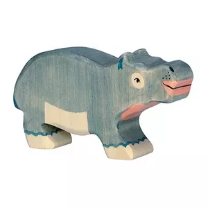 Image produit Figurine en bois Bébé Hippopotame - Jouets en bois sur Shopetic