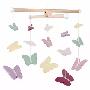 Image produit Mobile en bois Papillons multicolores - Décoration Chambre Bébé & Mobiles sur Shopetic