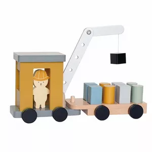 Image produit Camion Grue avec aimant - Jouet bois bébés sur Shopetic