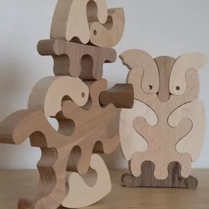 Image produit Puzzle en bois Kami le Grand Duc - Jouets en bois français sur Shopetic
