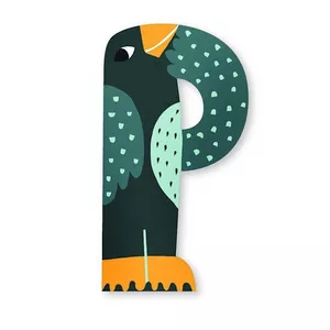 Image produit Lettre P oiseau décorative en bois Animaux - Déco Écolo sur Shopetic