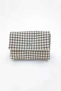 Image produit Mini pochette carreaux vert & rose sur Shopetic