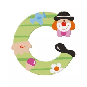 Image produit Lettre C en Bois Clown  - Jouets en Bois décoration sur Shopetic