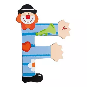 Image produit Lettre F en Bois Clown  - Jouets en Bois décoration sur Shopetic
