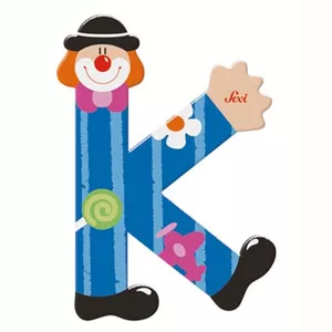 Image produit Lettre K en Bois Clown  - Jouets en Bois décoration sur Shopetic