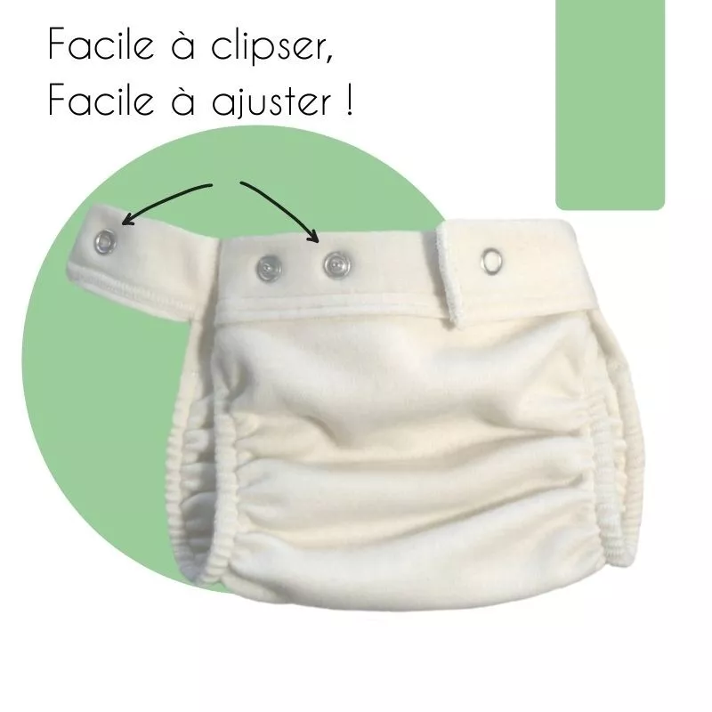 Culotte en laine anti fuites pour couches lavables bébé (France)